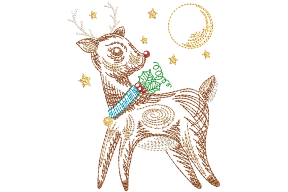 Christmas Reindeer and Moon Embroidery: A Festive Review