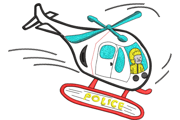 Helicopter Embroidery Design: A Playful Touch for Small Business Merch