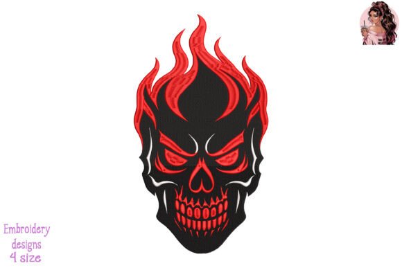 Skull Flames Embroidery: A Bold Seasonal Statement