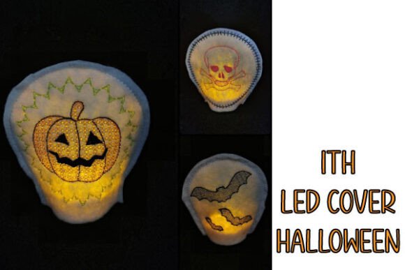 Spooky Season Sparkle: ITH LED Tealight Covers Halloween Embroidery